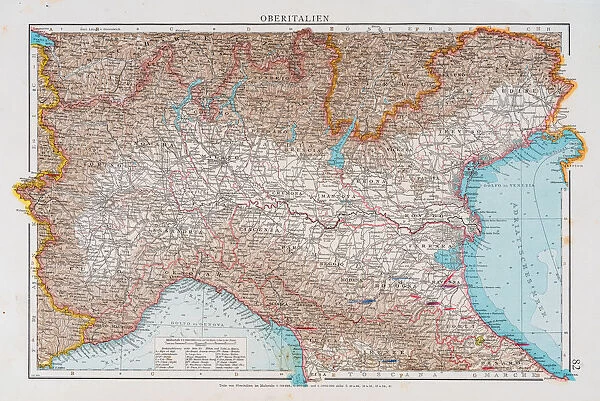 Map of North Italy 1896