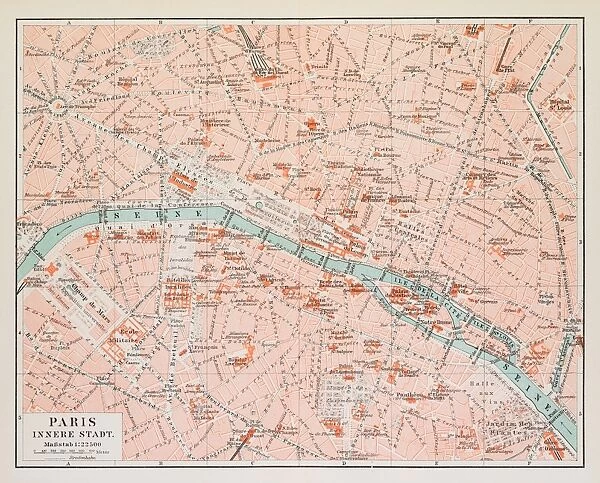 Map of Paris 1895