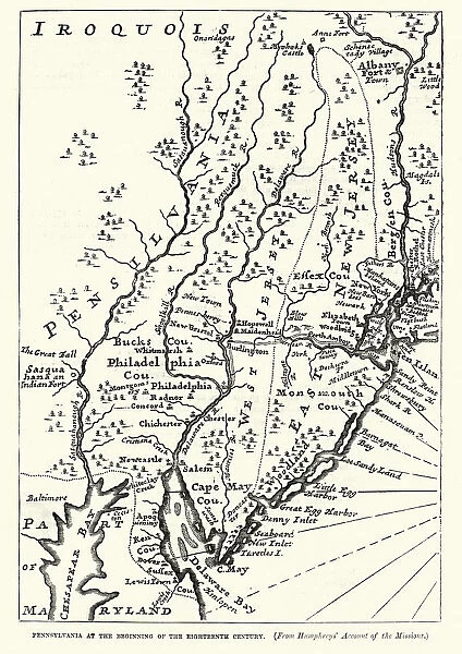 Map of Pennsylvania, 18th Century