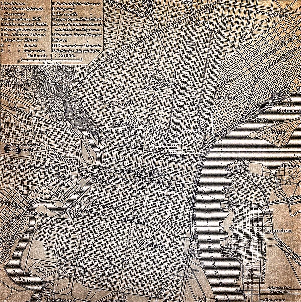 Map of Philadelphia 1898
