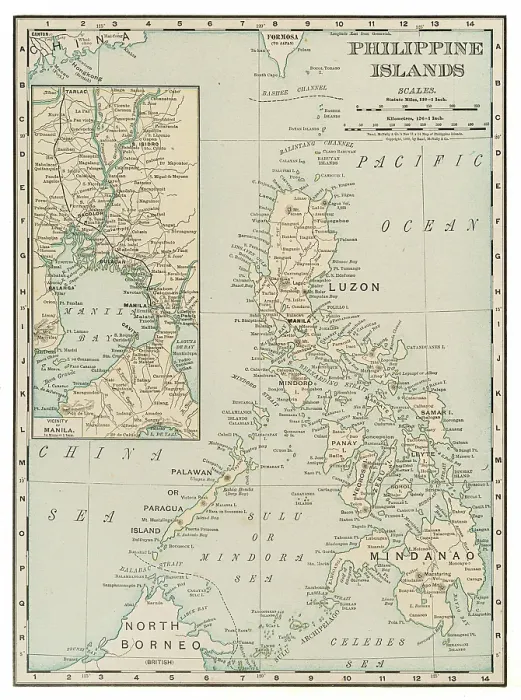 Framed Print : Map of the Philippines islands 1899 Framed Print : Map of the Philippines islands 1899