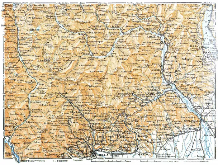 Framed Print : Map of the Province of Biella, Italy - 1893 Framed Print : Map of the Province of Biella, Italy - 1893