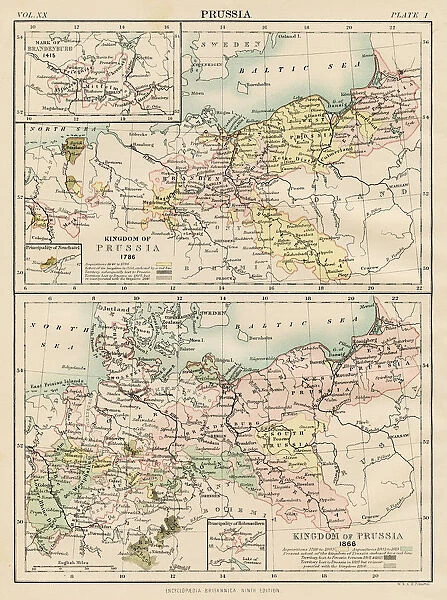 Map of Prussia 1883