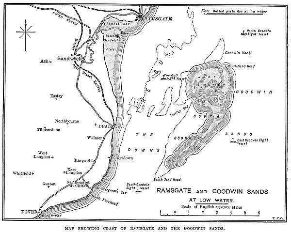 Map of Ramsgate and Goodwin Sands