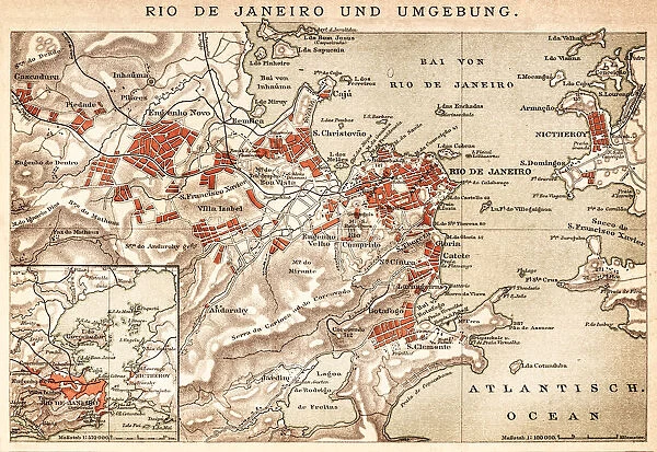 Map of Rio de Janeiro 1898