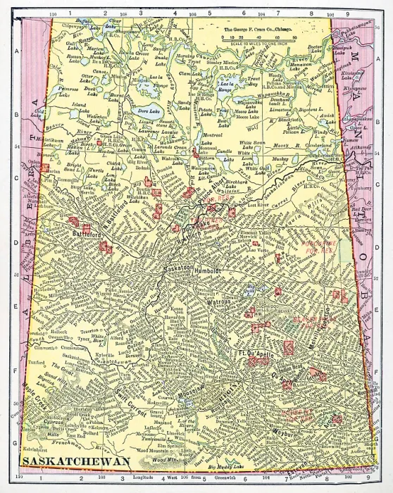Framed Print : Map Of Saskatchewan Framed Print : Map Of Saskatchewan