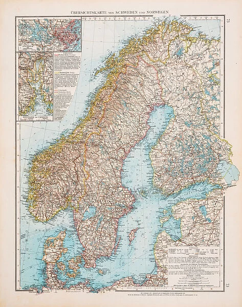Map of Scandinavia 1896
