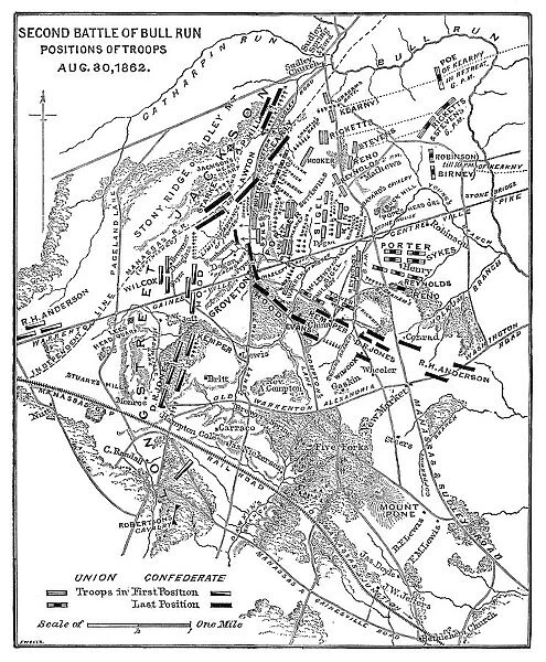 Map of the Second Battle of Bull Run