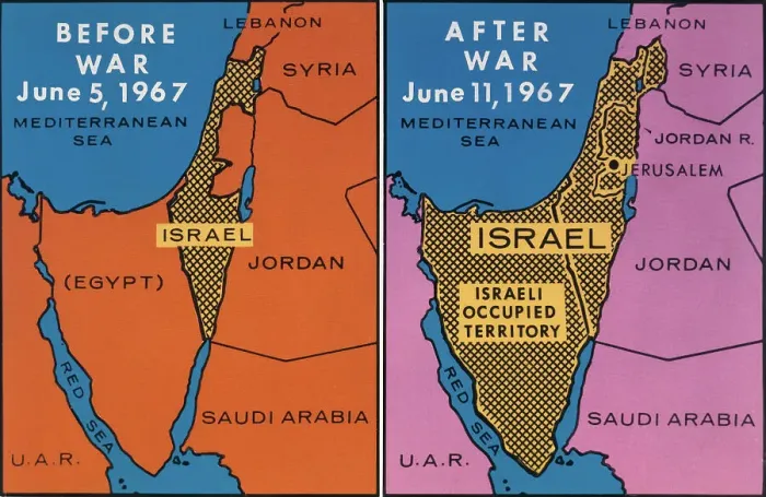 Framed Print : Map Showing Israeli Gains from Six Day War Framed Print : Map Showing Israeli Gains from Six Day War