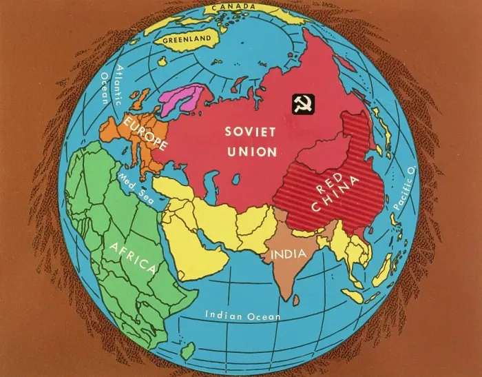 Framed Print : Map Showing Russia and China with Other Countries Framed Print : Map Showing Russia and China with Other Countries