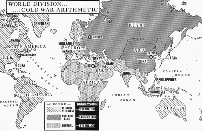 Framed Print : Map Showing Western Powers Framed Print : Map Showing Western Powers
