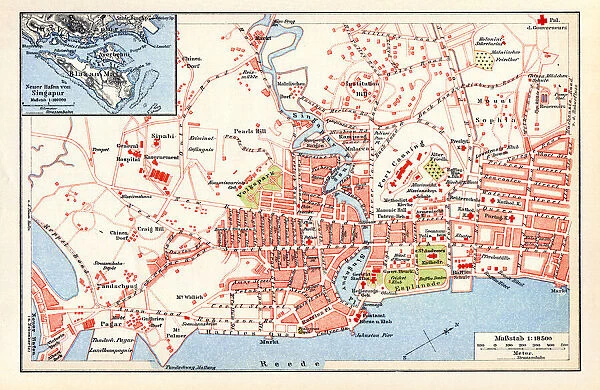 Map of Singapore 1898