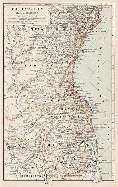 Map of South Brazil 1900