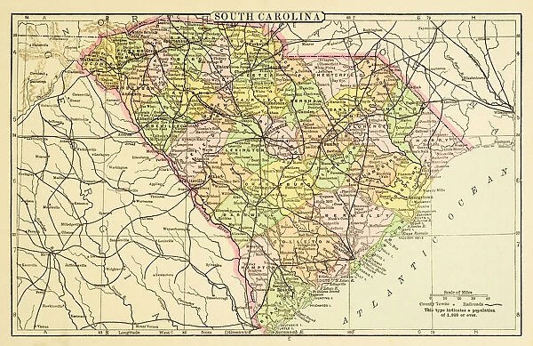 Map of South Carolina 1894
