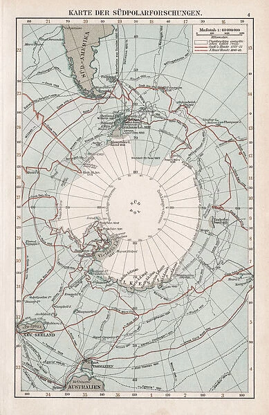 Map of the South Pole 1900
