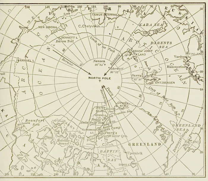 Framed Print : Map of South Pole Chart 1899 Framed Print : Map of South Pole Chart 1899