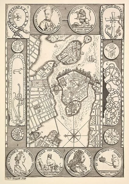Map of Stockholm (Aubry de La Mottrayes Travels throughout Europe, Asia and into Part of Africa... London, 1724, vol. II, pl. 32)