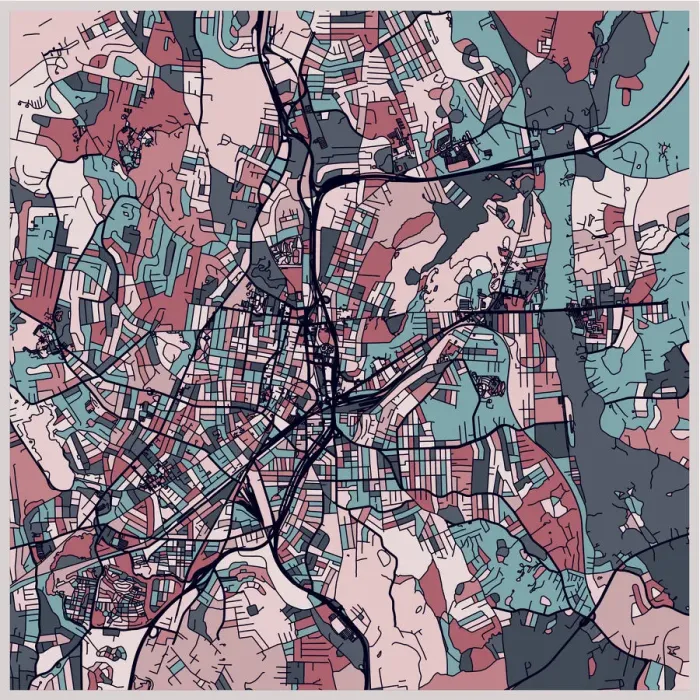 Framed Print : map style illustration background Framed Print : map style illustration background