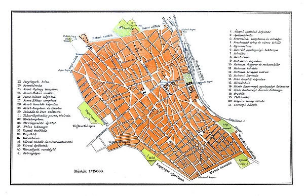 Map of Subotica, Serbia