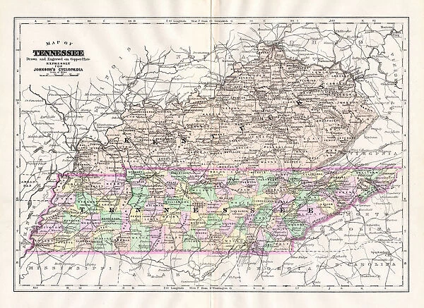 Map of Tennessee 1894