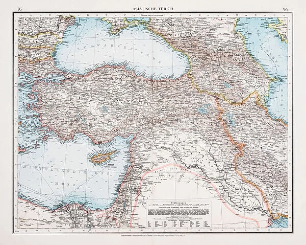 Map of Turkey 1896