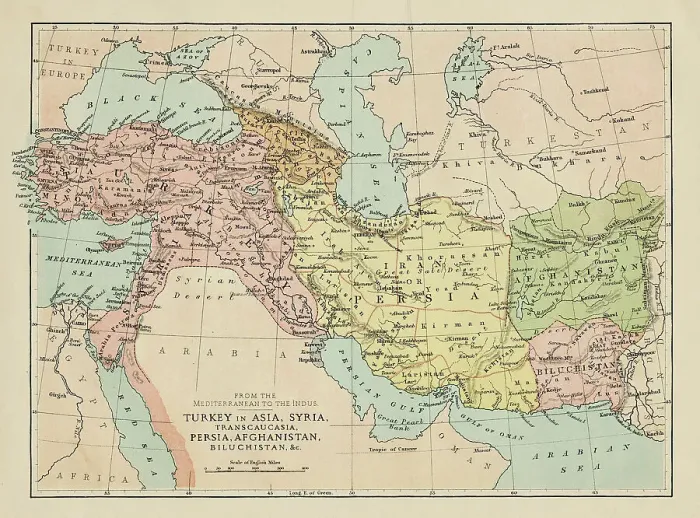 Framed Print : Map of Turkey, Persia, Afghanistan, Syria Framed Print : Map of Turkey, Persia, Afghanistan, Syria