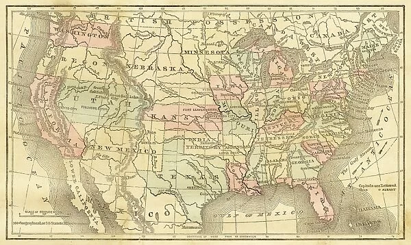 Map of United States 1856