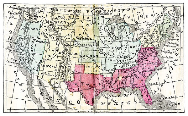 Map of United States 1871