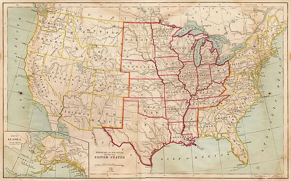 Map of United states 1881