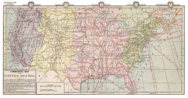 Map of USA 1889