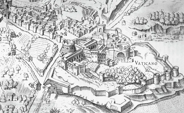 Framed Print : Map of Vatican Area by Antonio Lafreri Framed Print : Map of Vatican Area by Antonio Lafreri
