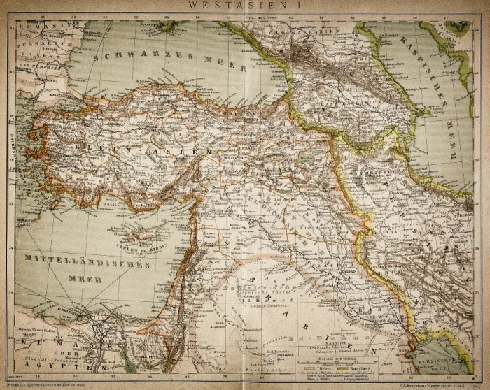 Framed Print : Map of West Asia Framed Print : Map of West Asia