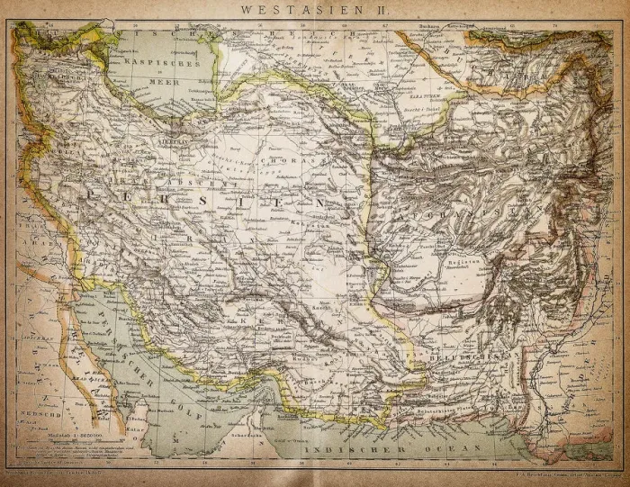 Framed Print : Map of West Asia Framed Print : Map of West Asia