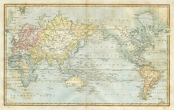map of the world 1823