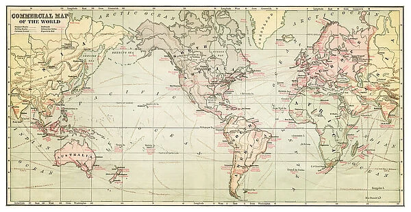 map of the world 1881