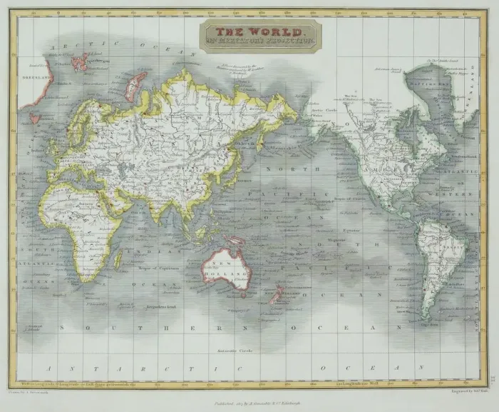 Framed Print : Map of the world Framed Print : Map of the world