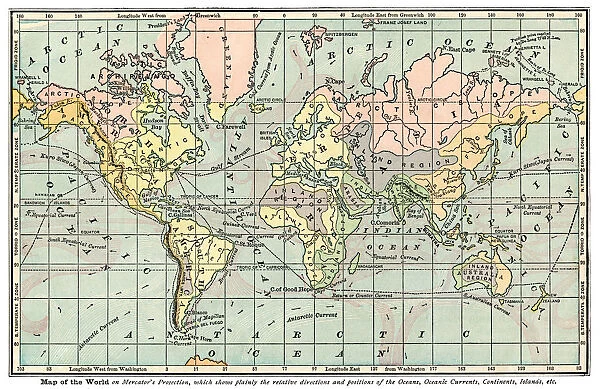 Map of world 1889