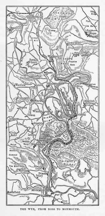 Framed Print : Map of The Wye from Ross to Monmouth, Herefordshire, England Victorian Engraving, 1840 Framed Print : Map of The Wye from Ross to Monmouth, Herefordshire, England Victorian Engraving, 1840