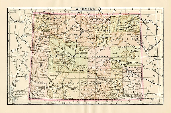 Map of Wyoming 1894