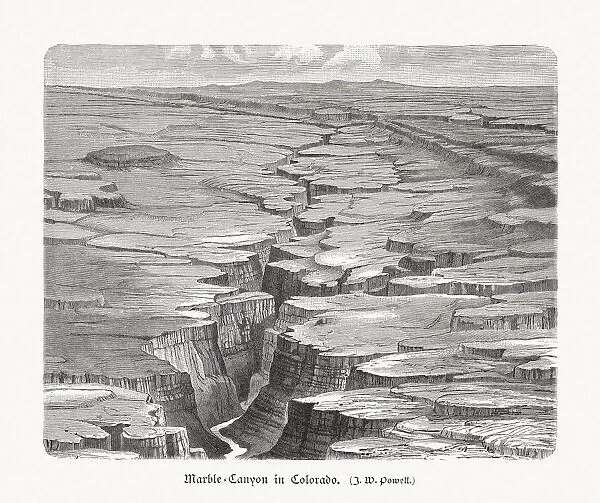The Marble Canyon in Arizona, USA, wood engraving, published 1897