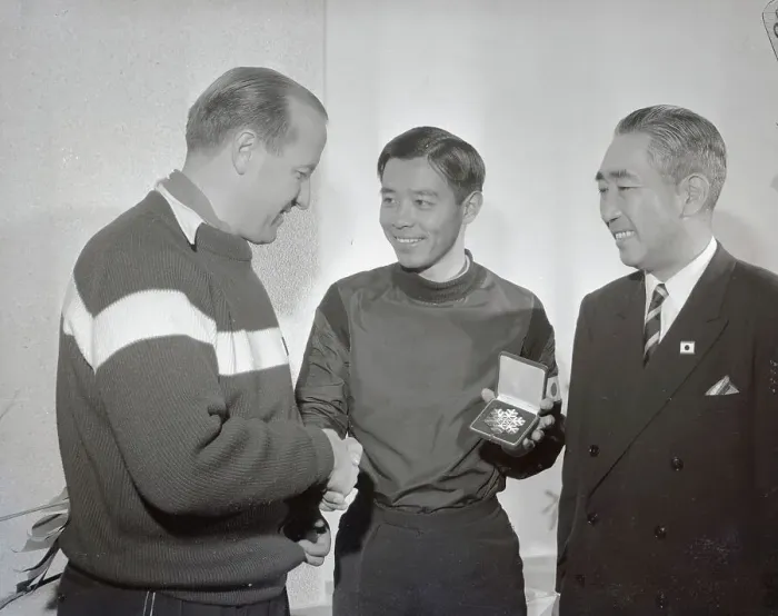 Framed Print : Marc Hodler, Chiharu Igaya and Prince Takeda Framed Print : Marc Hodler, Chiharu Igaya and Prince Takeda