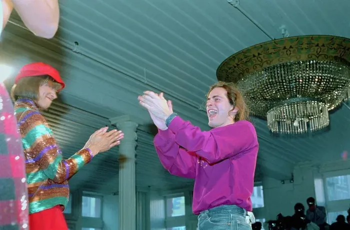 Framed Print : Marc Jacobs Applauding at Exhibition
