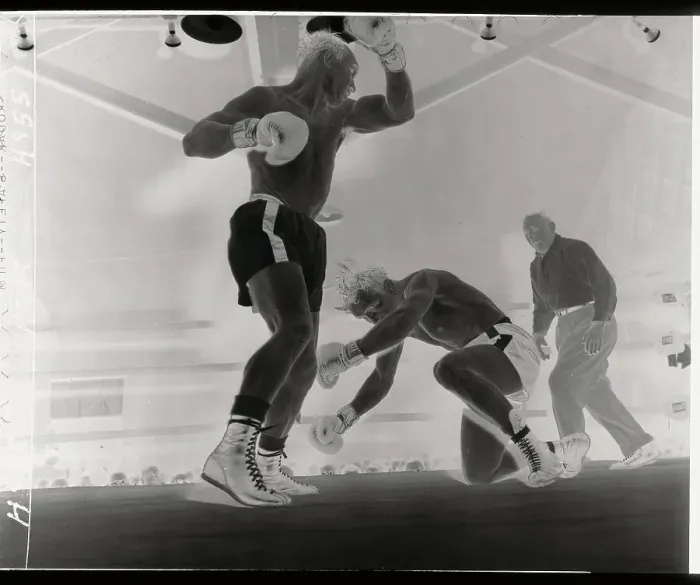 Framed Print : Marcel Assire Losing His Balance in Boxing Ring Framed Print : Marcel Assire Losing His Balance in Boxing Ring