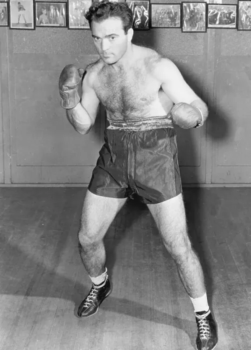 Framed Print : Marcel Cerdan in Boxing Stance Framed Print : Marcel Cerdan in Boxing Stance