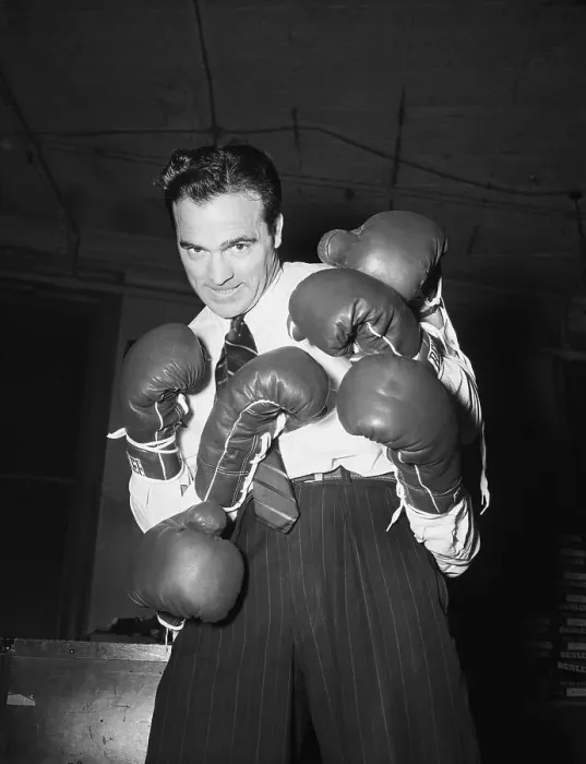 Framed Print : Marcel Cerdan with Six Gloved Hands