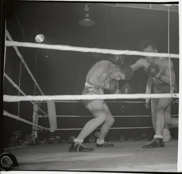Framed Print : Marcel Cerdan Punching Cyrille Delannoit Framed Print : Marcel Cerdan Punching Cyrille Delannoit