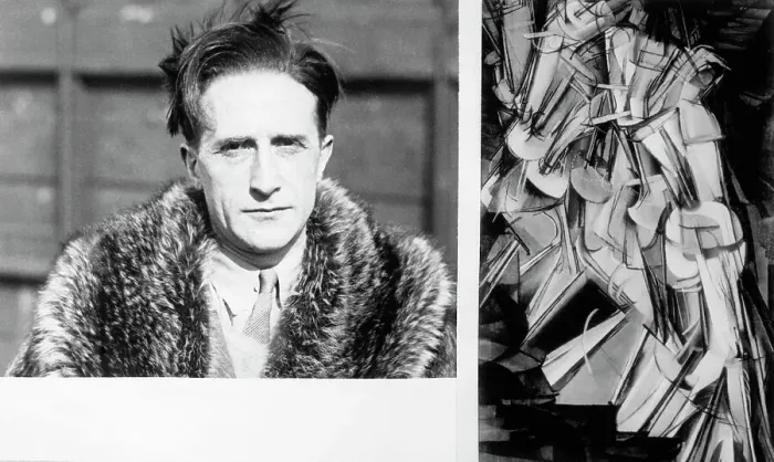 Framed Print : Marcel Duchamp with Nude Descending a Staircase Framed Print : Marcel Duchamp with Nude Descending a Staircase