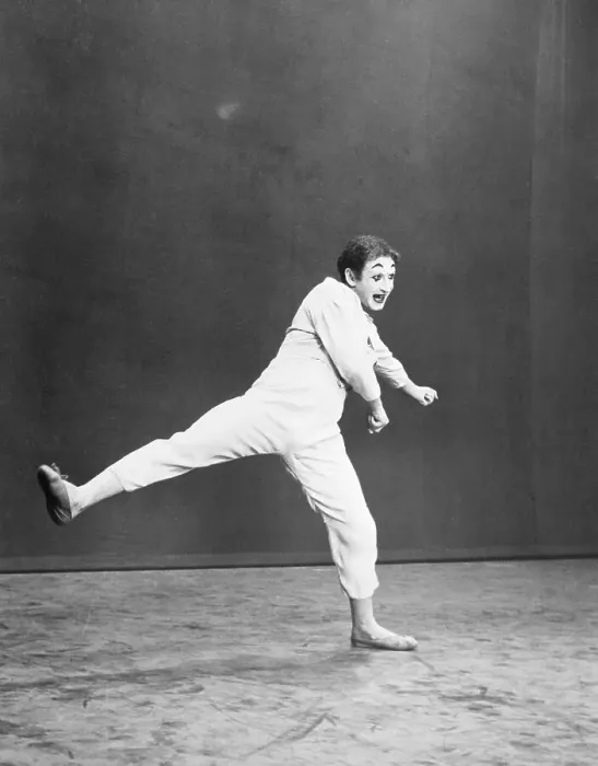 Framed Print : Marcel Marceau Performing