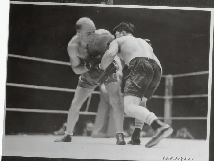 Framed Print : Marcel Thil Fighting Lou Brouillard Framed Print : Marcel Thil Fighting Lou Brouillard