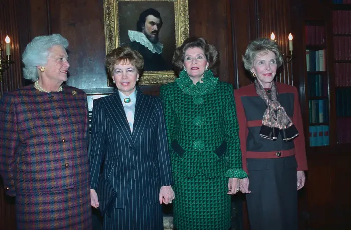 Framed Print : Marcela Perez de Cuellar and Others Attending Luncheon Framed Print : Marcela Perez de Cuellar and Others Attending Luncheon